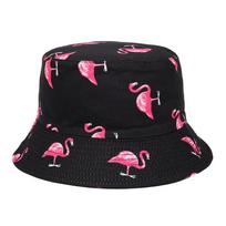 Panama Kibiro Kepuraitė Vyrams Moterims Vasarinė Kibiro Kepurė Flamingo Kepurė Bob Kepurė Hip Hop Gorros Žvejybos Žvejo Kepurė 56-58cm black