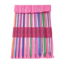 10 porų ilgos aliumininės mezgimo virbalai 3,0-10 mm vieno galo mezgimo virbalai mezgimui, audimui, megztiniui, kepurei, kojinei, maišeliui 1 pink