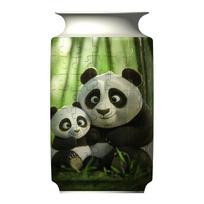 Puzzle Flower Vase Panda 3D Porcelain Design Made Plastic Home Decoration and Flower Arrangement Housewarming Kids Toys Gifts beige