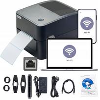 Terminis etikečių spausdintuvas Xprinter XP410WiFI su Wi-Fi, USB ir LAN jungtimis