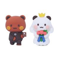 Bubu and Dudu Panda Bear Figure Doll Wedding Figurine Kawaii Action Toy Collection Ornaments for Fans Girls Children Gift brown