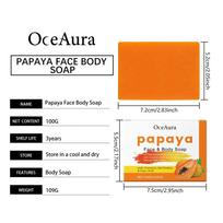 Papaya & Turmeric Body Bar, Smooth Nourishing Skin, Refreshing Fragrance, Gentle Cleansing Soap for Face & Body 100g orange