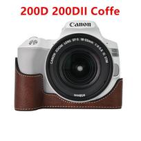 Kameros pusė dėklui Canon EOS R50V R50 R10 200D 200DII PowerShot V1 SX70HS Apatinis baterijos atidarymo dangtelis PU oda black