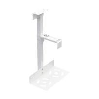 PC Case Holder Adjustable Metal Under Desk CPU Holder Bracket For Home Office And Gaming Setups Enhances Legroom balta