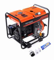 Vienfazis dyzelinis elektros generatorius KD167, 6 kW , išėjimo jungtys 1x230 V / 32 A + 2x230 V / 16 A