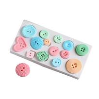 Silicone Button Shapes Cake Mould DIY Fondant Chocolate Cookie Ice Silicone Mold Fondant Candy Mold Baking  Cake Decorating Tool white