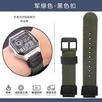 For Casio 3299 Ae-1200 1100 A158/159 Movement canvas Watch strap Pupil outdoors Dive Nylon Watchband Black army green khaki blue 18mm beige