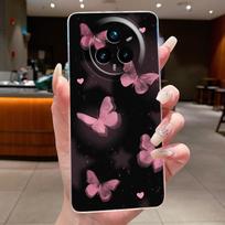 For Realme 14 Pro Plus 5G Case Luxury Flower Soft Slim TPU Phone Housing For Realme 14 Pro 14Pro+ Funda Transparent Back Covers Realme14 Pro brown