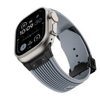 Liquid Silicone Strap for Apple Watch Ultra 2/3 49mm Metal Buckle Wristband iWatch Series 11 10 46mm 9 8 7 45mm 6 5 SE 44mm Belt series 11-10 46mm gray