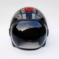 Vintage Motocross Bubble Visor  Motorcycle Goggles 3-Snap Fit Anti-UV Shield for Open Face Retro Helmet Lens Glasses Accessories gryna