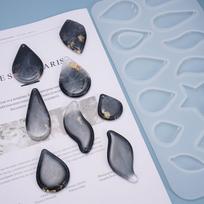 DIY Epoxy Mold Pendant Multi-rule Water Drop Pendant Earrings Pendant Pendant Silicone Mold white