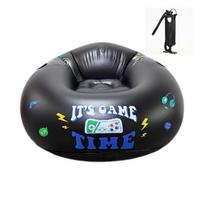 2Pcs Inflatable Gaming Sofa Chair with Manual Hand Pump PVC Outdoor Lounge Couch Inflatable Lazy Chair 2pcs lazy sofa with pump juoda