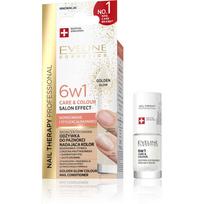Eveline nail therapy 6w1 care & colour golden - odżywka z kolorem 5ml