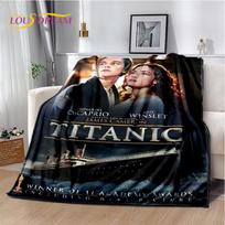 Filmo Titanikas Plakatas 3D Spausdintas Pledas, Minkštas Mesti Pledas Namams Miegamajam Lovai Sofai Piknikui Kelionei Biurui Poilsio Dangalas Vaikams 75x90cm gray