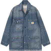 Carhartt WIP SS26 Aden Chore Coat Heavyweight Denim Jacket Unisex Coats I036256-01-B7 M gray