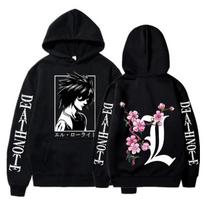 Men'S Sweatshirt Anime Death Note L Print Hoodie Autumn And Winter Street Men And Women Casual Comfortable Sports Sweatshirt L black