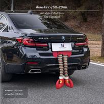 Kalėdinė automobilio dekoracijų rinkinys, XL Šviečiantys raudoni elnio ragai ir Nosies vagies vainikas M 27x43cm Car Hanger Red White 50x20cm
