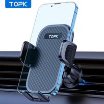 TOPK stiprios siurbimo automobilio telefono laikiklis 360 laipsnių pasukimas Automobilio prietaisų skydelis Priekinis stiklas Universalus stovas išmaniajam telefonui For Air Vent gray