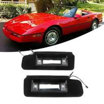 1Pair Car Sun Visors Shades W/LED Light 12459827 14081826 For Chevrolet Corvette C4 1984-1996 Sunvisors Vanity Mirror juoda