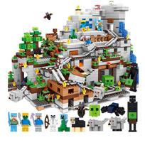 Kinijos konstravimo kaladėlės Minecraft urvas Kasykla Krioklys Bazė Medžių namelis Dėlionės žaislas