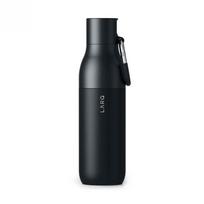 Larq Bottle Flip Top - Thermal Bottle with Straw, Retractable Spout 740ml (Obsidian Black)