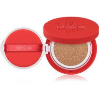 Missha Velvet Finish Cushion ilgai išliekantis makiažo pagrindas kempinėlėje SPF 50+ atspalvis #23 Neutral Medium Beige 15 g