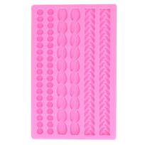 3D silikoninė forma pintos virvės perlo formos torto forma virtuvės „pasidaryk pats“ kepimo forma perlo pynimas pink