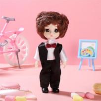 Mini persirengimo lėlė princesės rinkinys Vaikų dienos dovana mergaitės žaislas 17cm brown