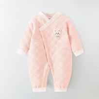 Quilted Baby Romper: Warm Cotton Onesie for Autumn & Winter 66cm white