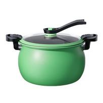 Esminis nepridegantis slėginis puodas greitam ir saugiam maisto gaminimui namuose Green 8L beige