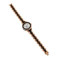 Ladies Quartz Watch Round Dial Slim Band Wristwatch Contrasting Color Strap Analog Watch Women Bracelet Gift for Her black