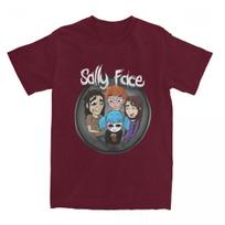 Vyrai Moterys Sallyface Sal Fisher Marškinėliai Apranga Hipsteris 100% Medvilnė Sally Face Marškinėliai T-shirt Drabužiai Klasikiniai XXXXXL bordinė