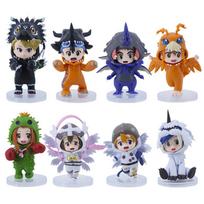 Hot 8Pcs/set Digimon Adventure Anime Model Cosplay Costume Model PVC Set Ornaments Statue Dolls Birthday Toy Gifts Gifts gray