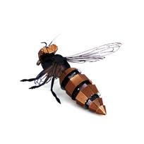 Wasp Stainless Steel DIY Assembly Model Kits Large Dimension Insect 3D Metal Puzzle designed for Adult Jigsaw Puzzle Playthings Xmas Gifts black