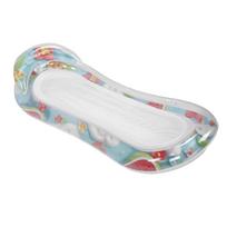 Pripučiamas baseino plaustas su atlošu, sulankstomas, PVC tinklelio dizainas, plaukiojantis baseino gultas vasaros baseinui, paplūdimiui white