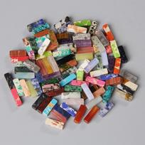 4x13mm Square Tube Bead Natural Stone Lapis Agates Rectangle Flat Beads Charm for Jewelry Making DIY Wrap Chakra Bracelet Bulk 4x13mm 15 pcs black