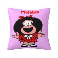 Humoristinė Mafalda Pagalvė Dekoratyvinis Animacinis Manga Quino Šiaurietiškas Pagalvės Užvalkalas Minkštas Pagalvės Užvalkalas 40x40cm 16x16in