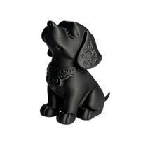 3D Printed Sitting Dog Figurine, Modern Black Puppy Decorative Statue, Animal Shape Sculpture Desk Decoration, Gift for Pet Lovers juoda