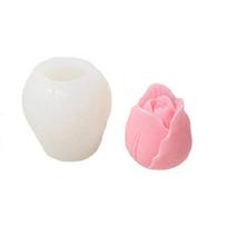 Silicone Candle Mould Tulips Designs Easy Demolding for Handmade Gift and Decorative Candle Creation white