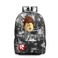 Roblox Raštas Vaikams Mokyklinė Kuprinė Su Žvaigždėtu Fonu Ir Didelės Talpos Gray Flash-L gray