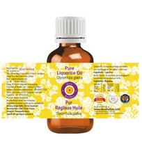Deve Herbes Liquorice (Licorice) Oil (Glycyrrhiza glabra) | Infused | Pure | Non-Sticky | Lightweight | For Skin Blends | Botanical Extract | Men & yellow