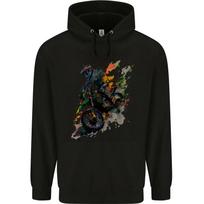 Motocross Art Dirt Bike MotoX Childrens Kids Hoodie L black