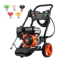 VEVOR Benzininis aukšto slėgio ploviklis, 3950 PSI 10L/min, 2.6 GPM benzinu varomas aukšto slėgio ploviklis su variniu siurbliu, purškimo pistoletu ir prailginimo lazdele, 5 antgalių rinkinys 72 x 52.5 x 87 cm