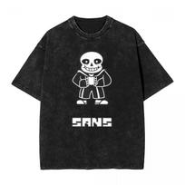 Frisk Despite Everything It's Still You Manga T Shirt Undertale Washed T-Shirts Short Sleeve Tees Tops Men Women Polyester Clothing 2XL black
