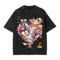 Frisk Despite Everything It's Still You Manga T Shirt Undertale Washed T-Shirts Short Sleeve Tees Tops Men Women Polyester Clothing 2XL gray