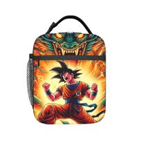 D-Dragon Ball Thermal Insulated Lunch Bags for Picnic Japanese Anime Portable Food Bag Cooler Thermal Lunch Boxes One Size black