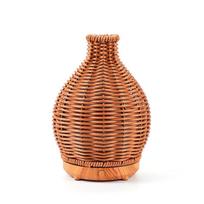 Rattan Wood Grain Ultrasonic Aroma Diffuser & Humidifier kaštoninė