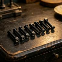 8 Pairs Skateboard Truck Fasteners Carbon Steel Longboard Mounting Hardware High Strength brown