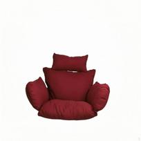 Kabinamo krepšio kėdės pagalvėlė | Paminkštinta sėdynė ir atlošas, su galvos atrama, Large with Core_Purple Red brown