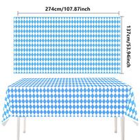 Miuncheno Oktoberfest vakarėlio reikmenų rinkinys su vėliava ir balionais alaus festivalio šventei Tablecloth B white